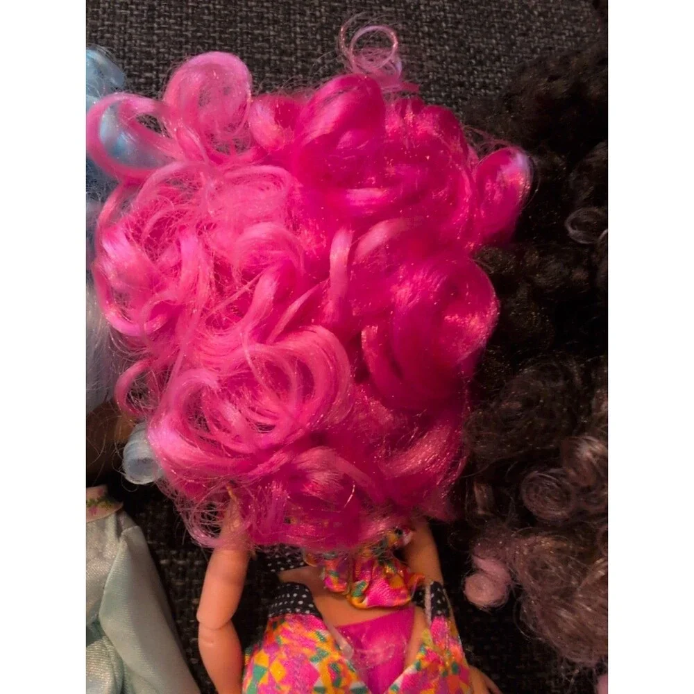 LOL Surprise OMG Lot of 3 Fashion Dolls 2019 MGA Curly Hair No Original Clothes